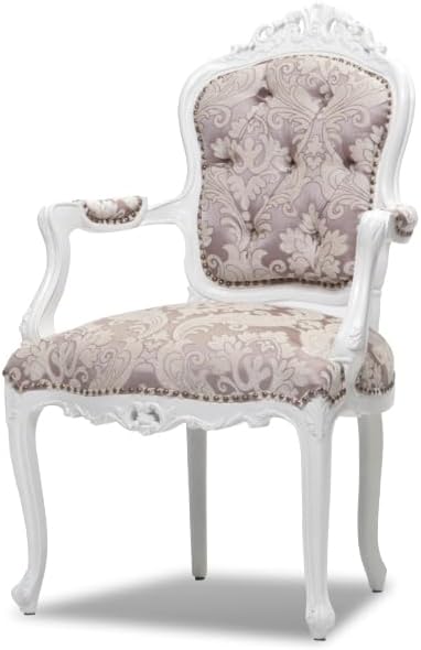 Symphony シンフォニー アームチェア 椅子 ロココ調 猫脚 ホワイト